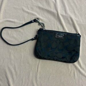 Vintage Coach Black Wristlet